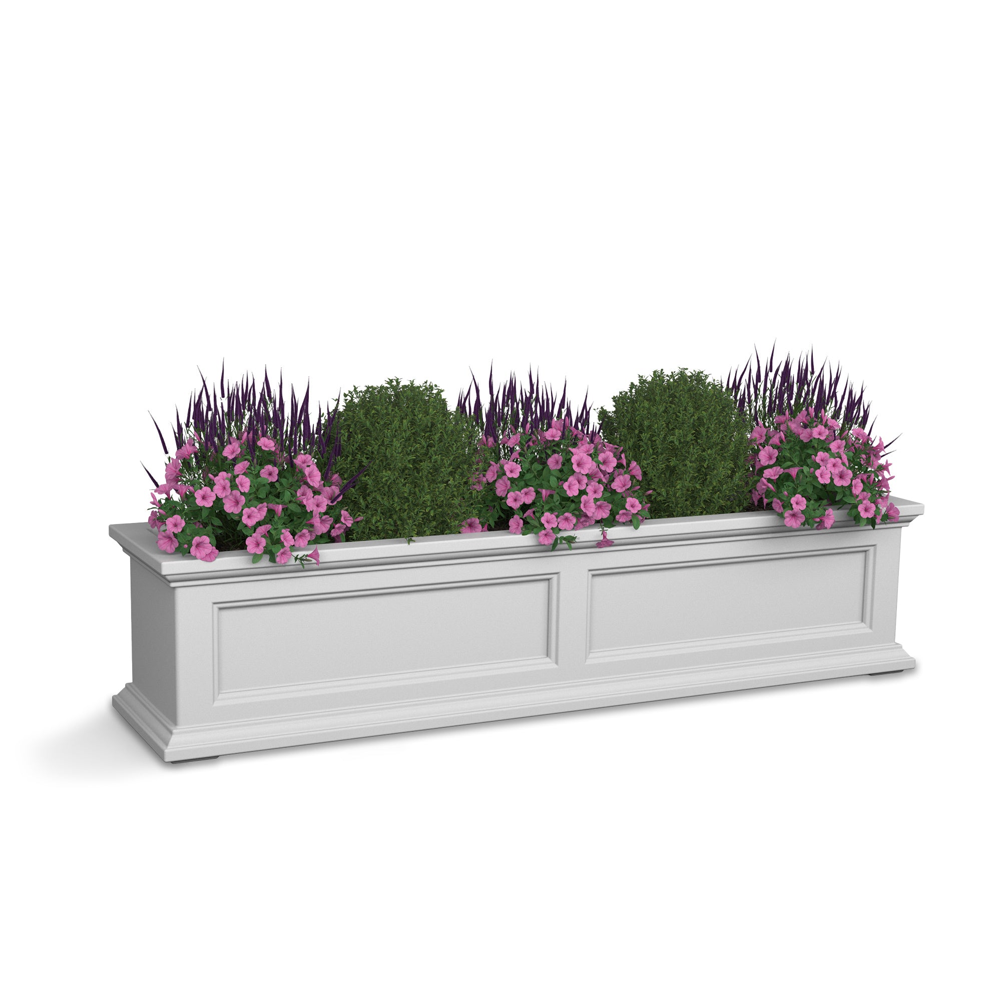 Mayne Fairfield 4ft Self-Watering Window Box with Steel Wall Mount Brackets