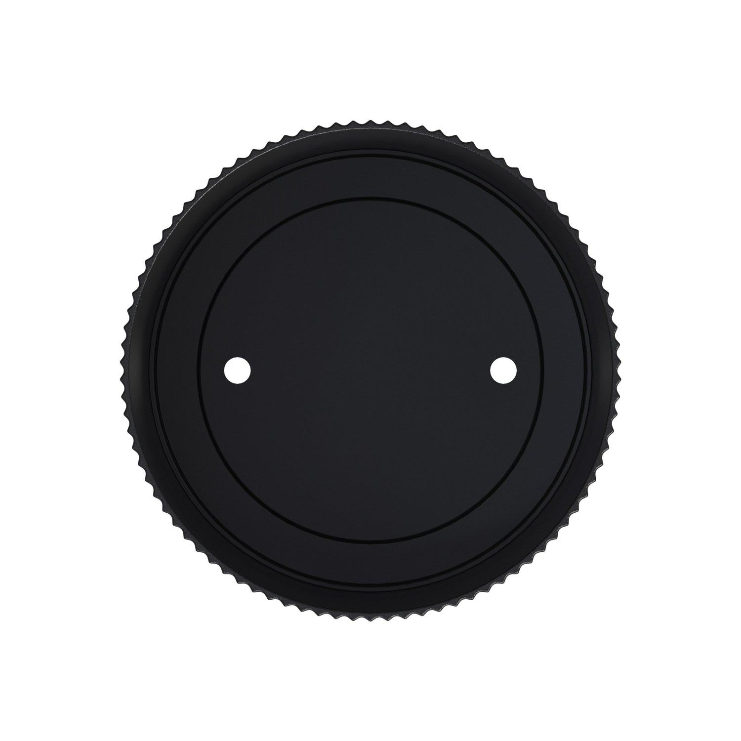Mayne Serene Round Ribbed Planter with Drainage Hole Black 12in/14in