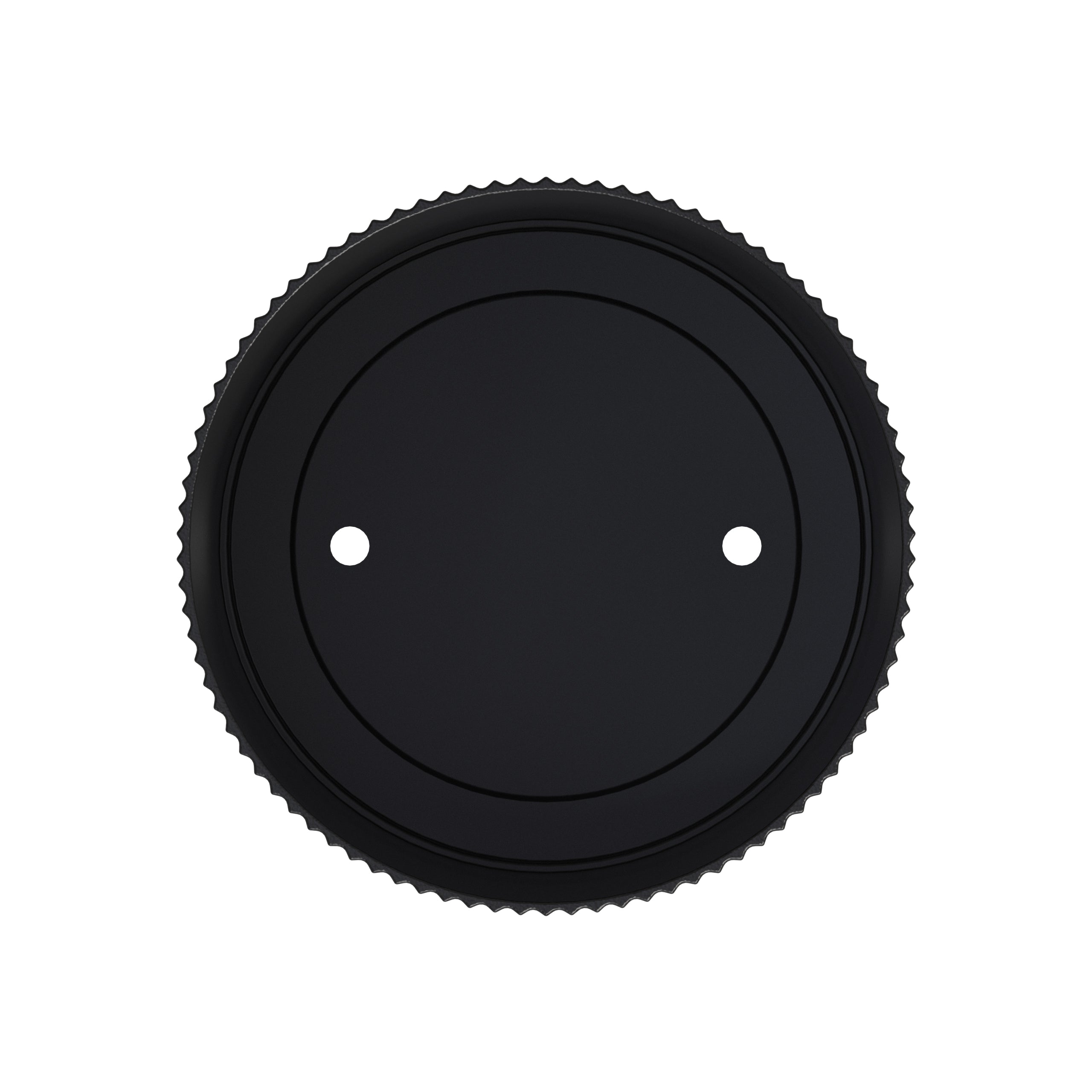 Mayne Serene Round Ribbed Planter with Drainage Hole Black 12in/14in