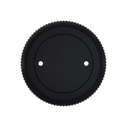 Mayne Serene Round Ribbed Planter with Drainage Hole Black 12in/14in