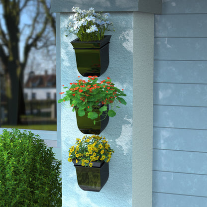 Mayne Valencia 8-Inch Self-Watering Wall Mount Planter (3-Pack)