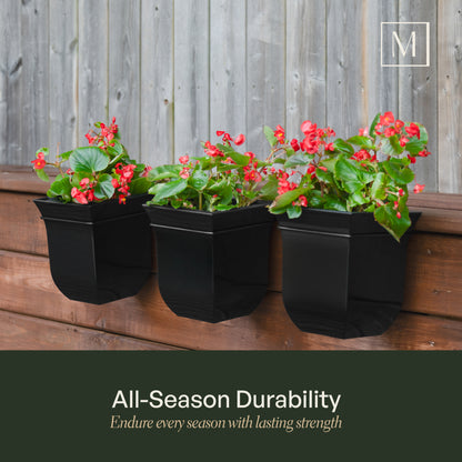Mayne Valencia 8-Inch Self-Watering Wall Mount Planter (3-Pack)