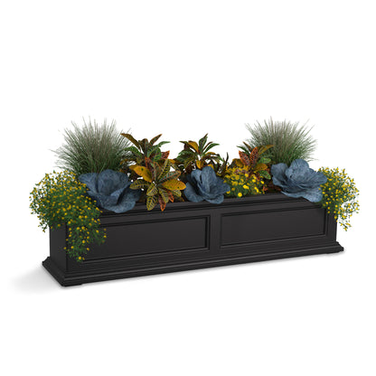 Mayne Fairfield 4ft Self-Watering Window Box with Steel Wall Mount Brackets