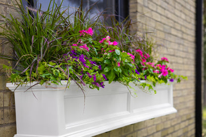 Mayne Fairfield 4ft Self-Watering Window Box with Steel Wall Mount Brackets
