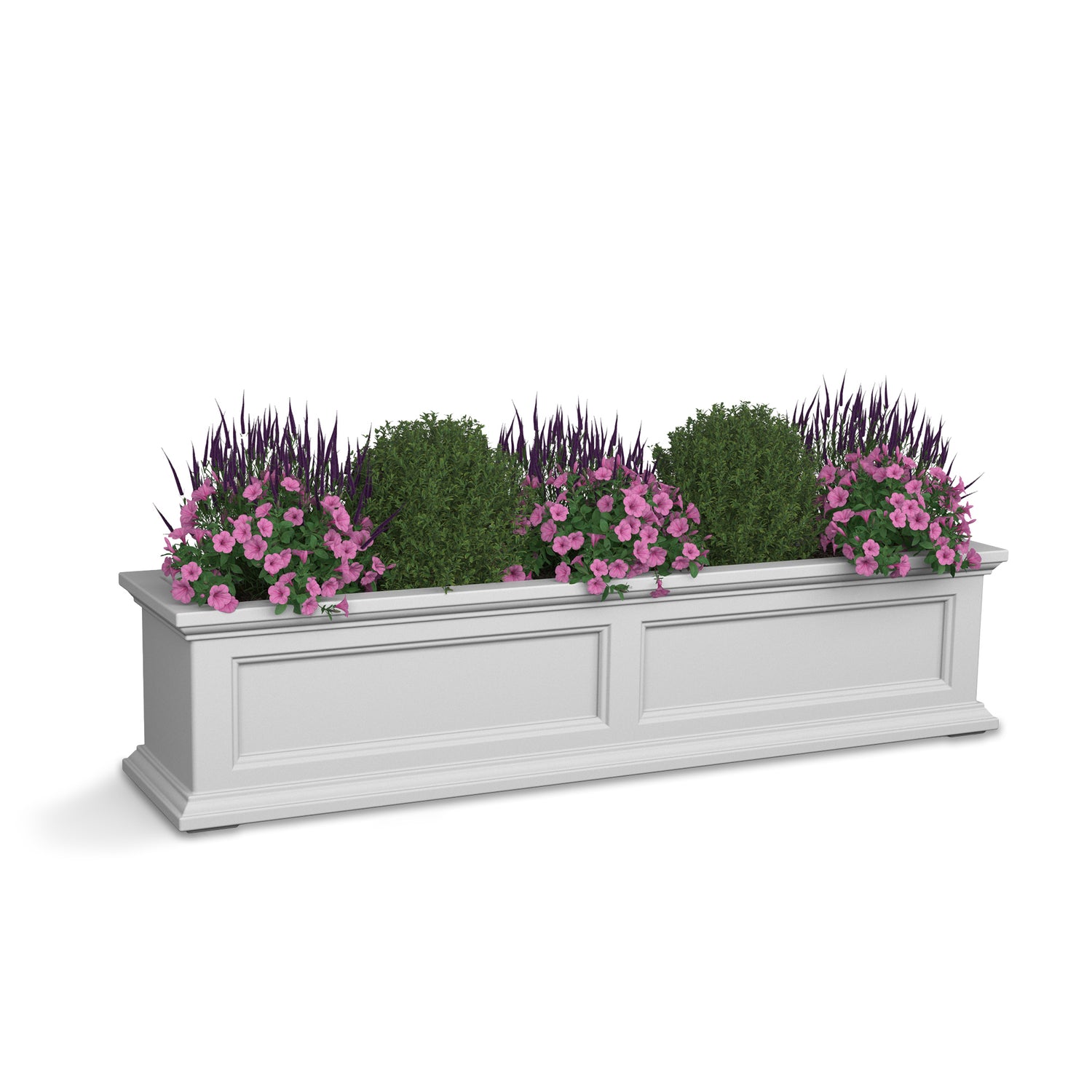 Mayne Fairfield 4ft Self-Watering Window Box with Steel Wall Mount Brackets