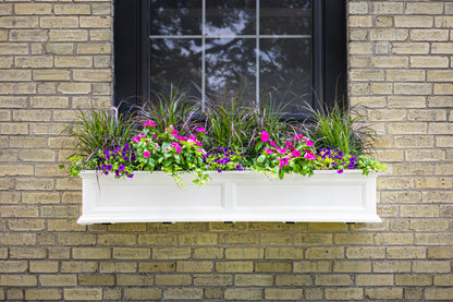 Mayne Fairfield 5ft Self-Watering Window Box with Steel Wall Mount Brackets