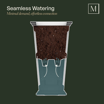 Mayne Wyndham 24-Inch Self-Watering Tall Planter with Removable Planting Insert