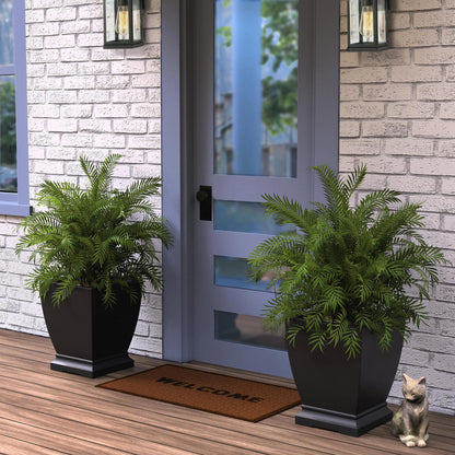 Mayne Acadia 18in Planter (Black, 2-Pack)