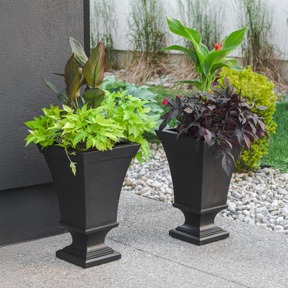 Mayne Vienna 25in Tall Urn Planter (2-Pack)