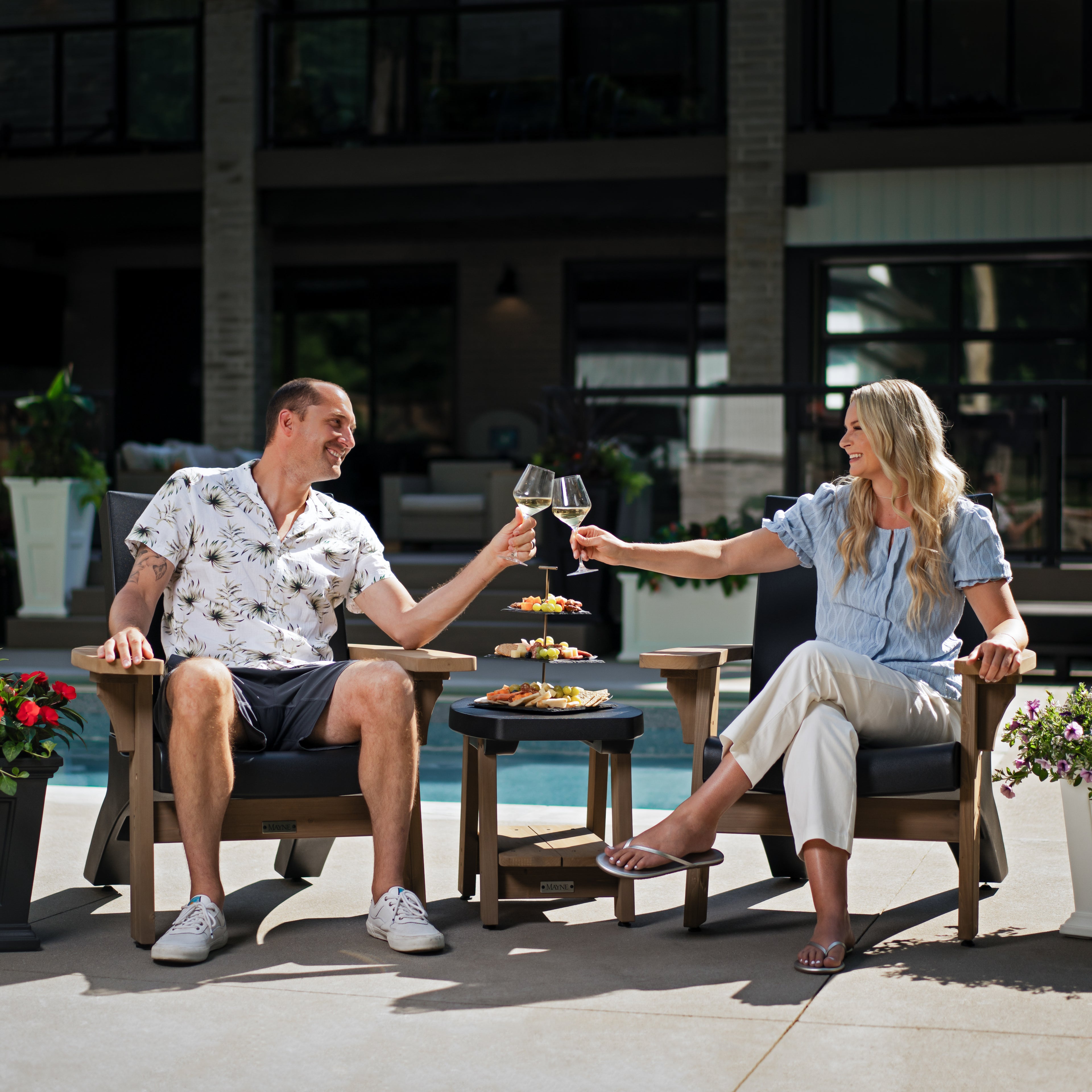Mesa Patio Conversation Set Black