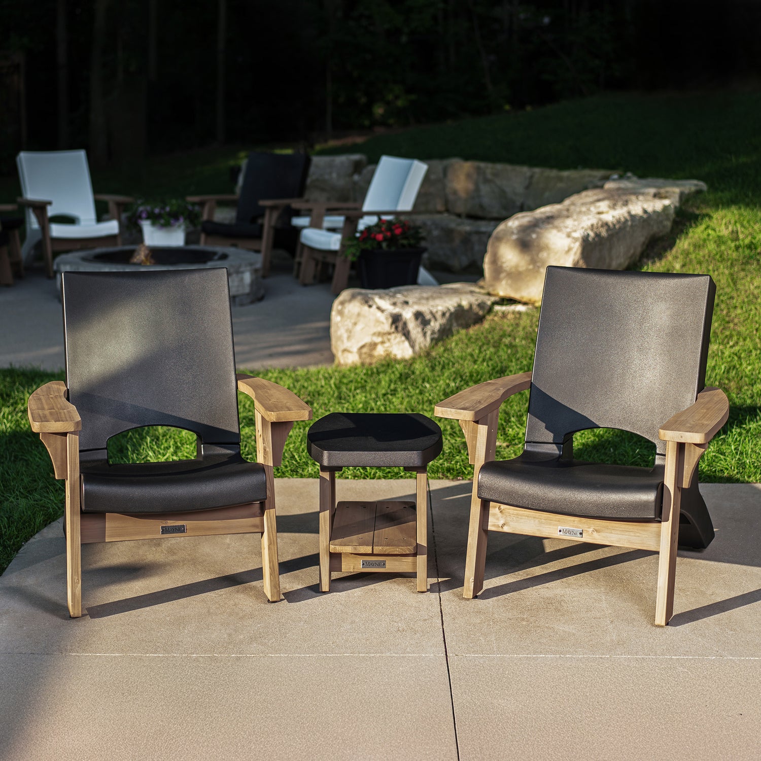 Mesa Patio Conversation Set Black