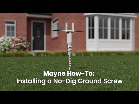 Mayne No Dig Ground Anchor - Includes Lag Bolts &amp; Rebar