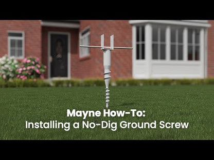 Mayne No Dig Ground Anchor - Includes Lag Bolts &amp; Rebar