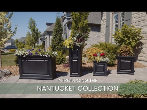 Mayne Nantucket 16-Inch Self-Watering Square Planter (Black, 2-Pack)